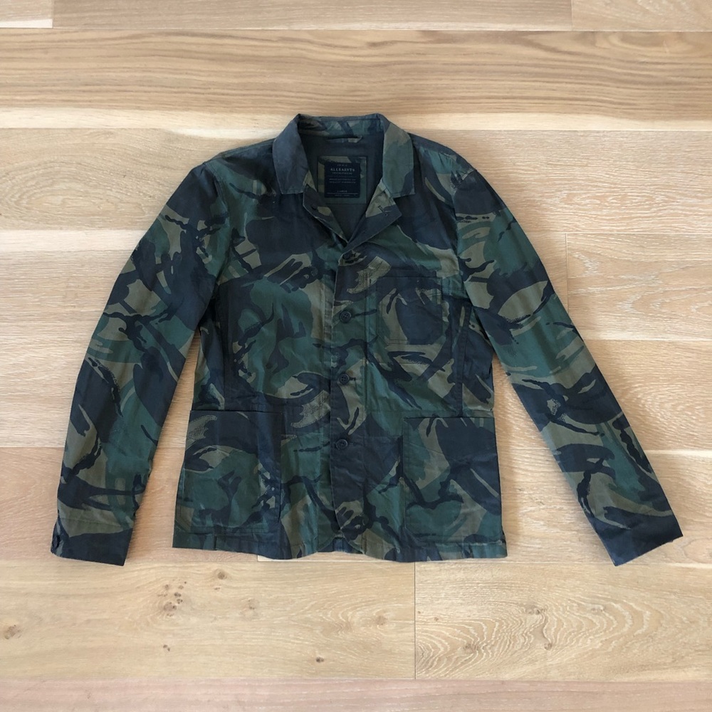 AllSaints waxed cotton camp jacket